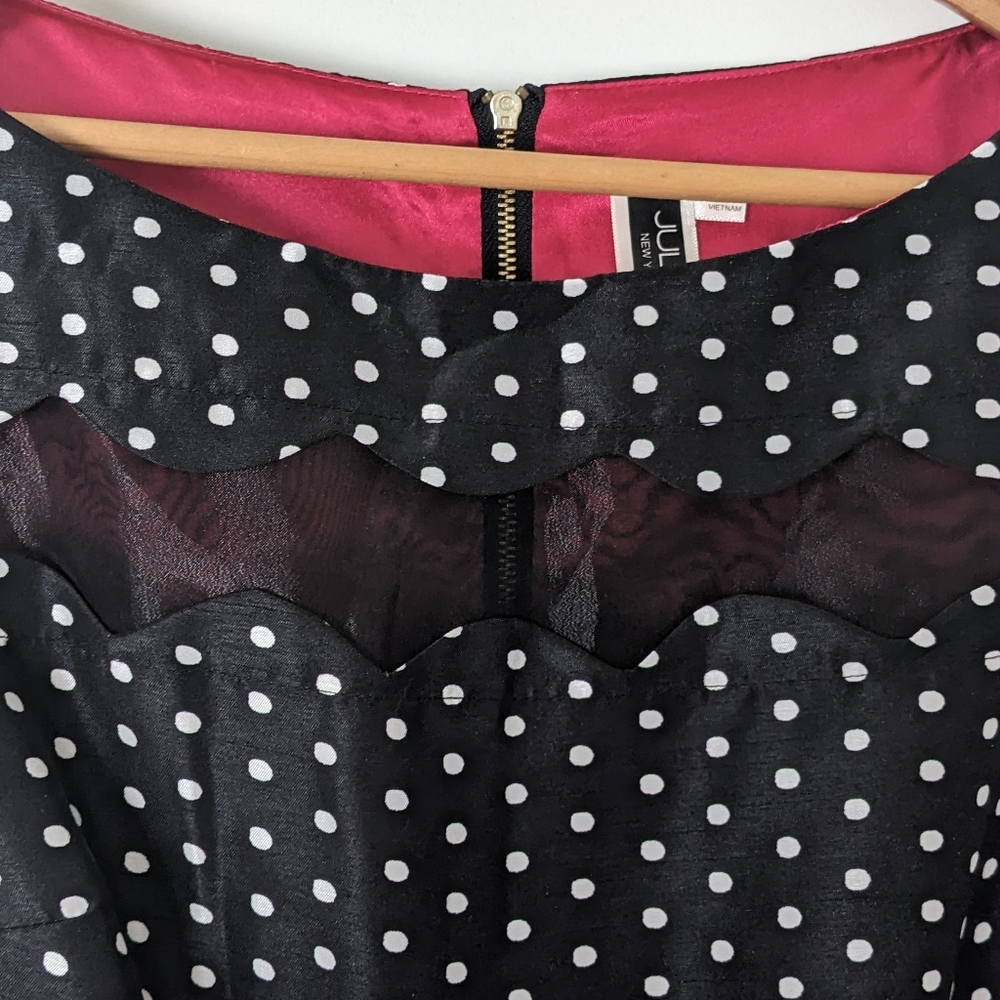 1950s Inspired Black & White Polkadot Dress - Picture 4 of 7